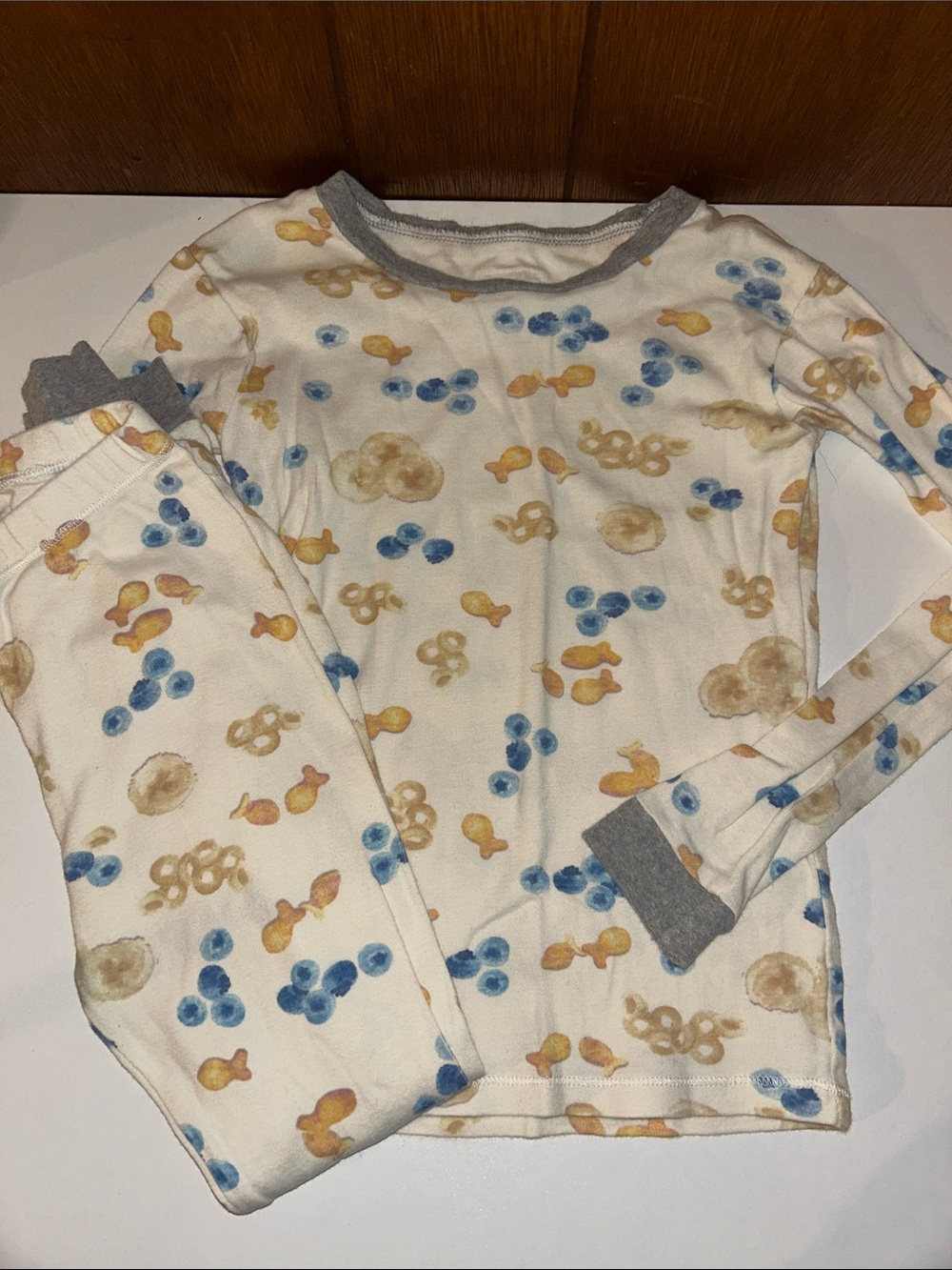 3/$25 Burt’s Bees | Snack-Print Pajama Set with Gray Trim